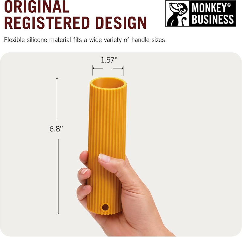 Monkey Business Silicone Kitchen Tool  Penneshaped kitchen utensil for hot handles when cooking and serving  NonSlip Penneshaped Silicone Sleeve Ideal for cast metal griddles and skillets - Image 4