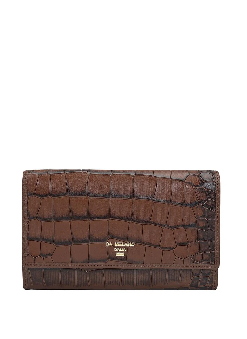 Da Milano Genuine Leather Brown Ladies Wallet