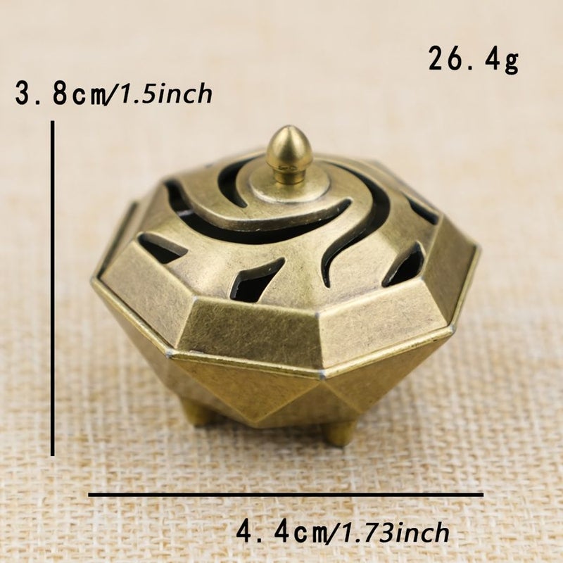 The Simple Eight Directions Auspicious Clouds Incense Holder Set With Hollowed Patterns - Image 3