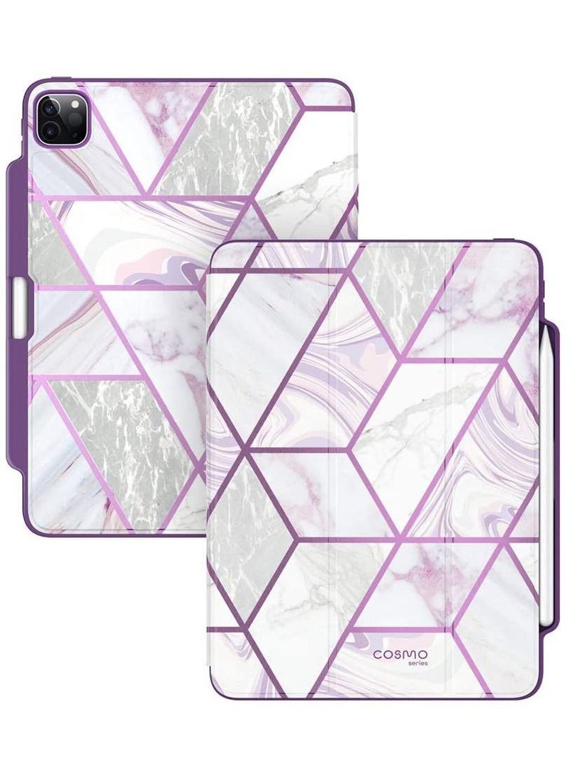 I-blason - Cosmo Case for New iPad Pro 12.9 Inch (2021 2020 2018 Release), Full-Body Trifold Stand Protective Smart Cover with Auto Sleep/Wake & Pencil Holder - Image 1