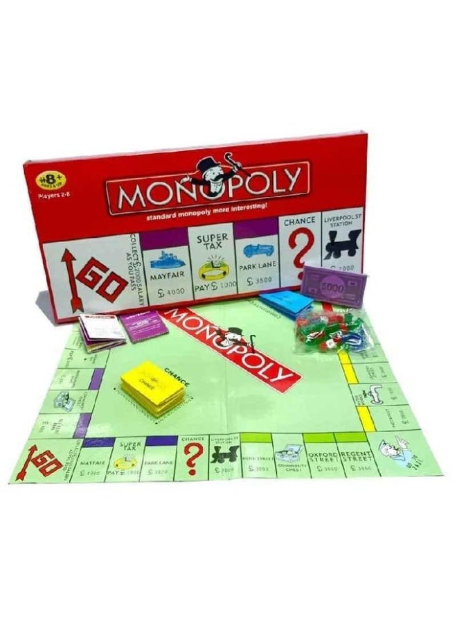 Monopoly Board Game – Classic Family Strategy Game with Cash, Property Cards, Dice & Tokens – Arabic-English Edition – Fun for Kids & Adults – Teaches Negotiation & Money Skills – Ideal for Game Nights & Gifts - Image 1