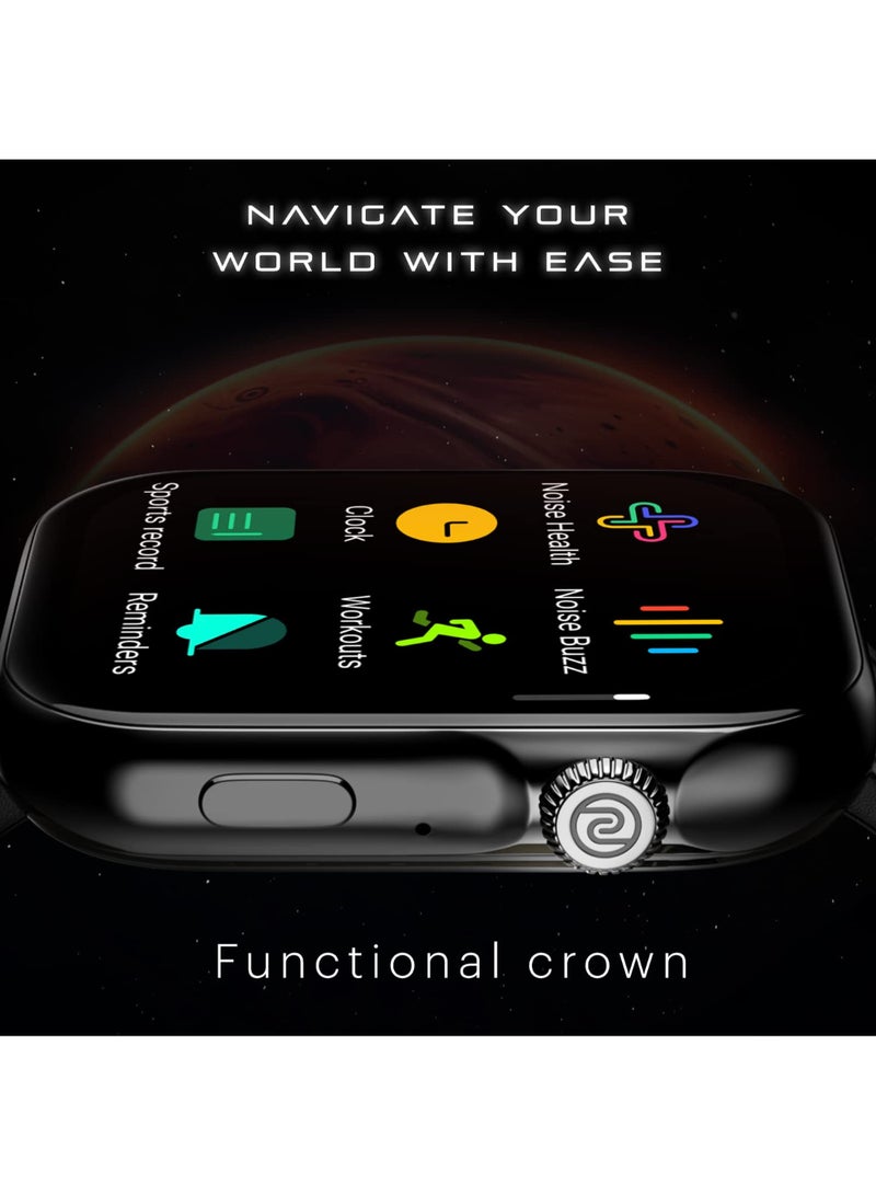 Noise Colorfit Ultra 3 Bluetooth Calling Smart Watch With Biggest 1.96" Amoled Display, Premium Metallic Build, Functional Crown, Gesture Control With Silicon Strap Teal Blue - Image 4