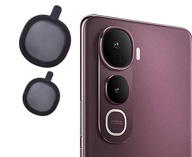 FabeKee Camera Lens Frame Glass Compatible with Tempered Glass Aluminum Alloy Frame Individual Camera Lens Protector Cover (Black, Vivo Y400 Pro 5G) - Image 3