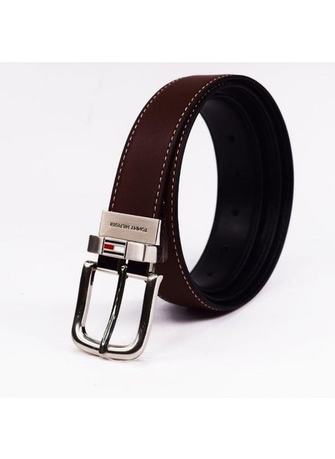 Tommy Hilfiger Men's Reversible Leather Belt - 2-in-1