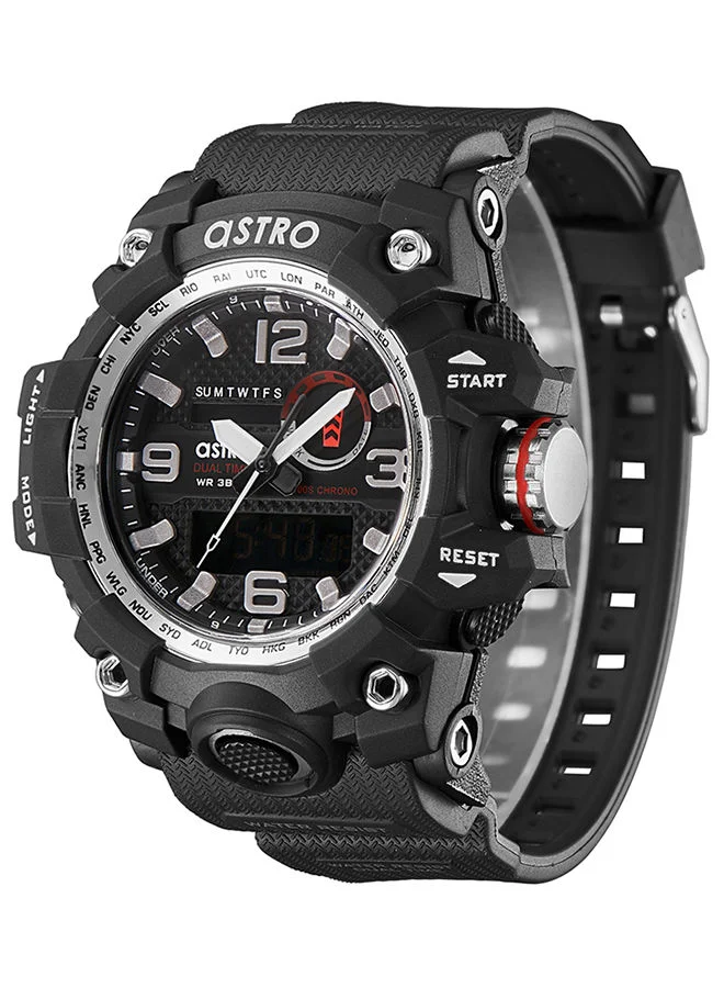 ASTRO Men Analog+Digital Round Polyurethane Wrist Watch A22803-PPBB