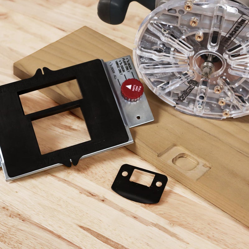 Milescraft 7301 Door Kit â€“ For Installing Door Locks, Knobs, and Hinges. Self-Clamping Lock Jig with Bi-Metal Hole Saws. Rout Common Hinge Mortises on Standard Doors. Cutting Tools Included - Image 4