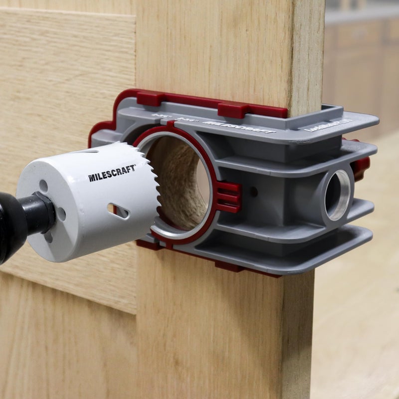 Milescraft 7301 Door Kit â€“ For Installing Door Locks, Knobs, and Hinges. Self-Clamping Lock Jig with Bi-Metal Hole Saws. Rout Common Hinge Mortises on Standard Doors. Cutting Tools Included - Image 2