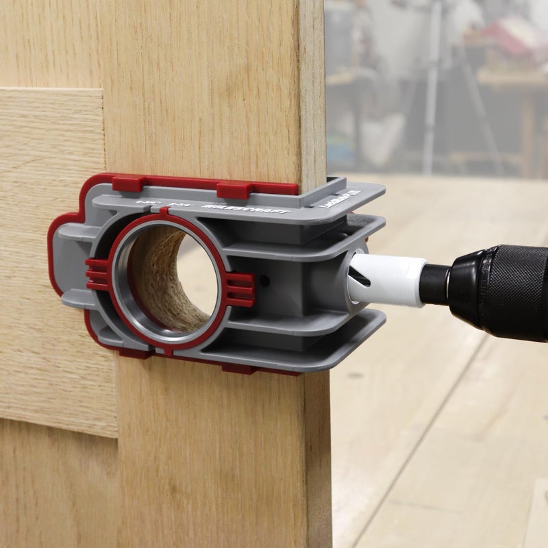 Milescraft 7301 Door Kit â€“ For Installing Door Locks, Knobs, and Hinges. Self-Clamping Lock Jig with Bi-Metal Hole Saws. Rout Common Hinge Mortises on Standard Doors. Cutting Tools Included - Image 3