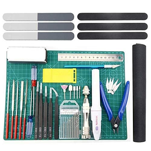 BXQINLENX Professional 33 PCS Model Tools Kit Modeler Basic Tools Craft Set Hobby Building Tools Kit for Gundam Car Model Building Repairing and Fixing (J) - Image 2