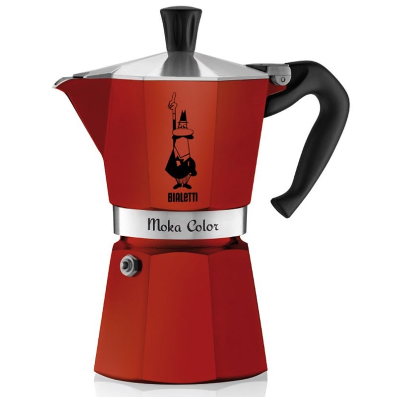 BIALeTTI Bialetti Moka Color Espresso Coffee Maker 6 Cups Bordeaux 
