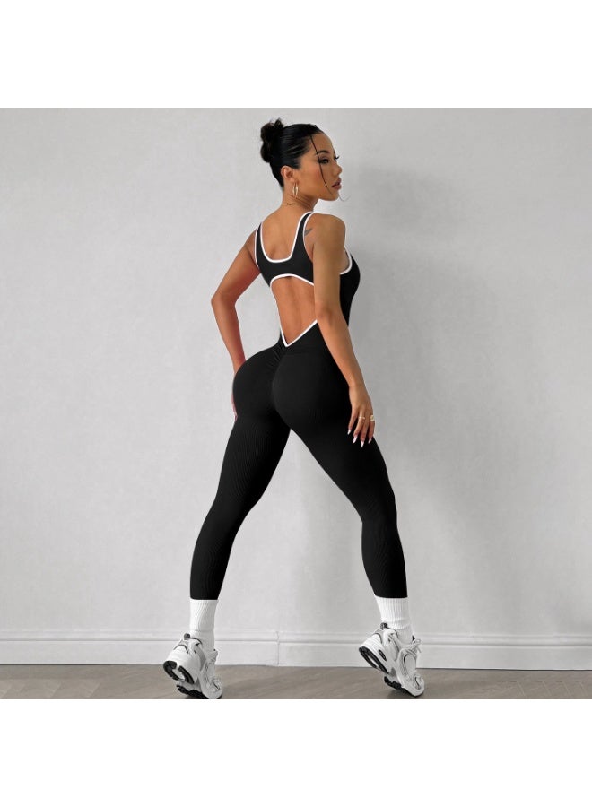 Sports Jumpsuit for Girls Running One Piece Bodysuit Workout Rompers Women Train Overalls Fitness Yoga Suit - Image 1