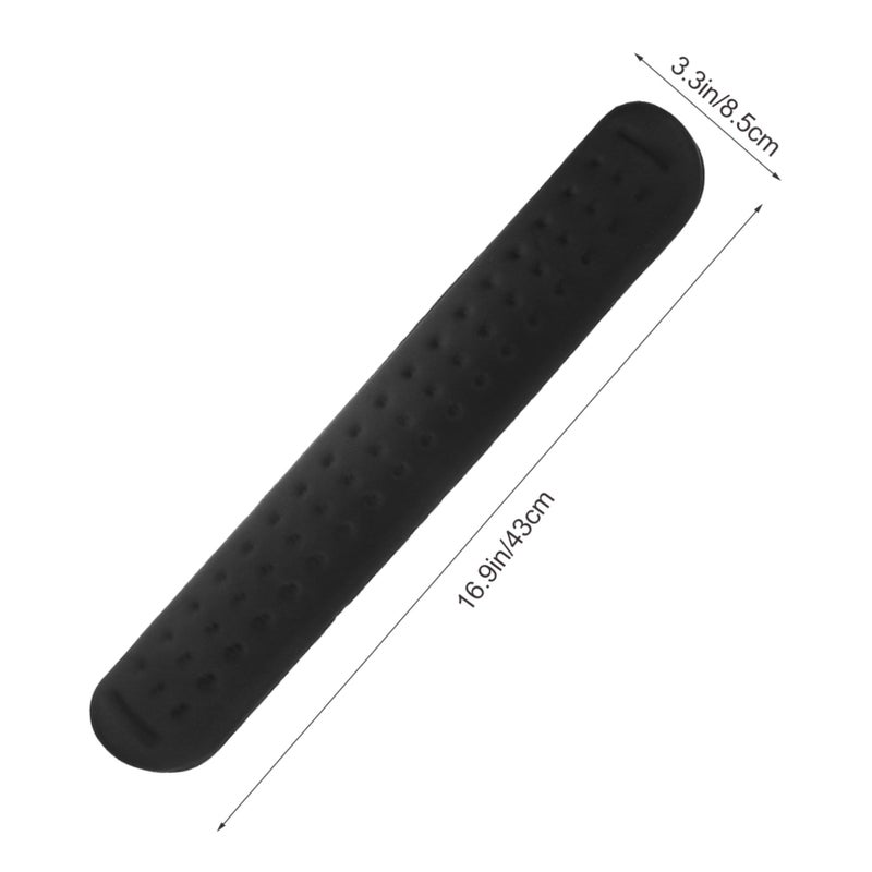 Memory Foam Wrist Rest Pad Set Non Slip Keyboard and Mouse Support Black 2PCS - Image 3
