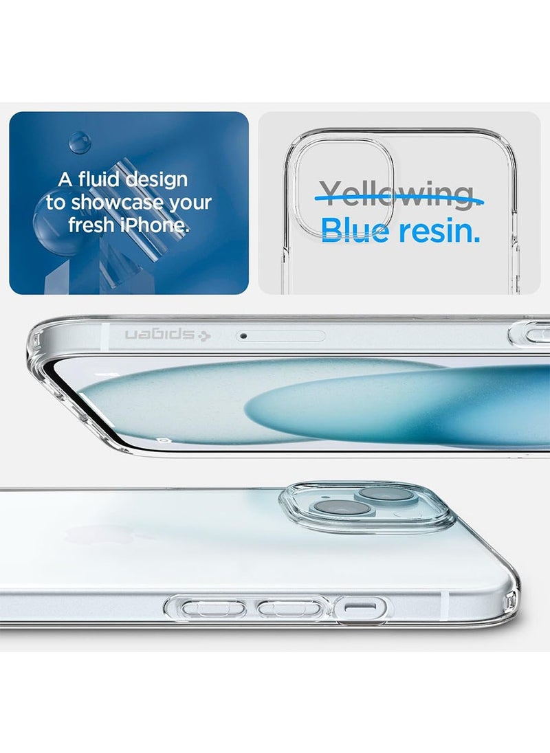 Spigen Liquid Crystal for iPhone 15 Case Cover - Crystal Clear  - Image 3