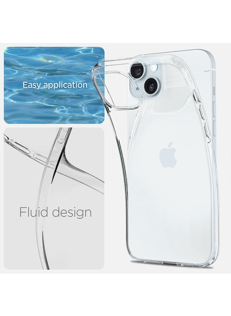 Spigen Liquid Crystal for iPhone 15 Case Cover - Crystal Clear  - Image 4