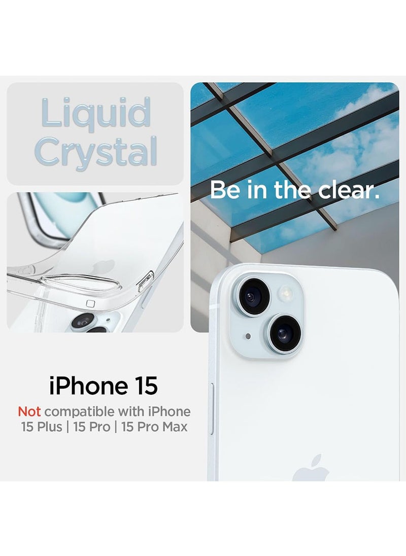 Spigen Liquid Crystal for iPhone 15 Case Cover - Crystal Clear  - Image 2