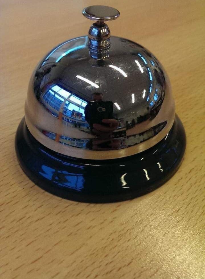 counter bell for all restaurant and cafe services stainless steel and rubber base to prevent slipping - Image 2