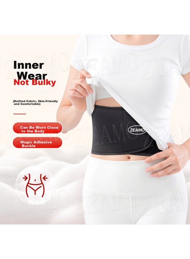 Zeamo Flannel Waist Support Belt Warm Waist And Abdomen Protector Stomach Heating Pad Uni Cold Protection Heating Device - Image 2