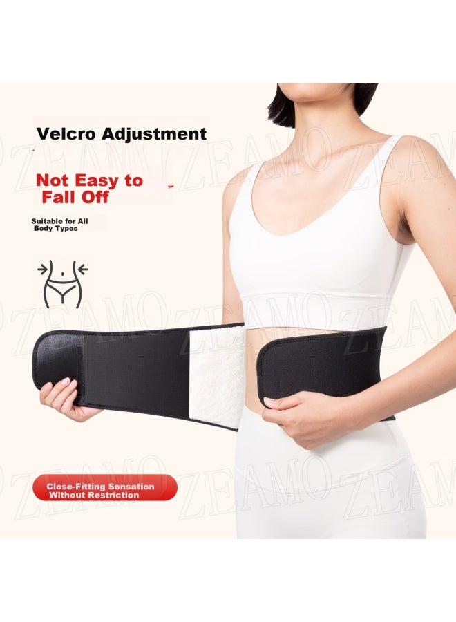 Zeamo Flannel Waist Support Belt Warm Waist And Abdomen Protector Stomach Heating Pad Uni Cold Protection Heating Device - Image 3