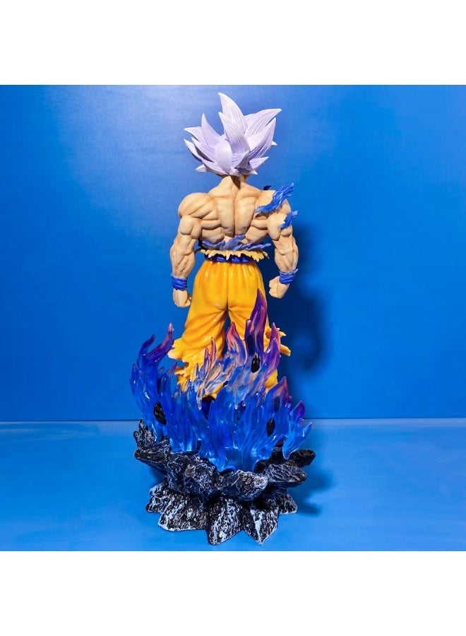 general Dragon Ball,Standing Ultra Instinct White-Haired Goku Anime Figure, Desk Centerpiece and Birthday Gift 32.5cm - Image 3