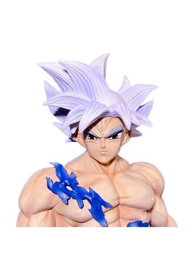 general Dragon Ball,Standing Ultra Instinct White-Haired Goku Anime Figure, Desk Centerpiece and Birthday Gift 32.5cm - Image 1