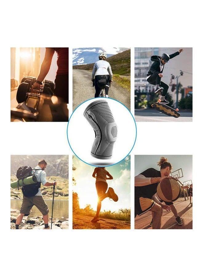 Knee Support Brace With Side Stabilizers Silicone Pad M Size - Image 5