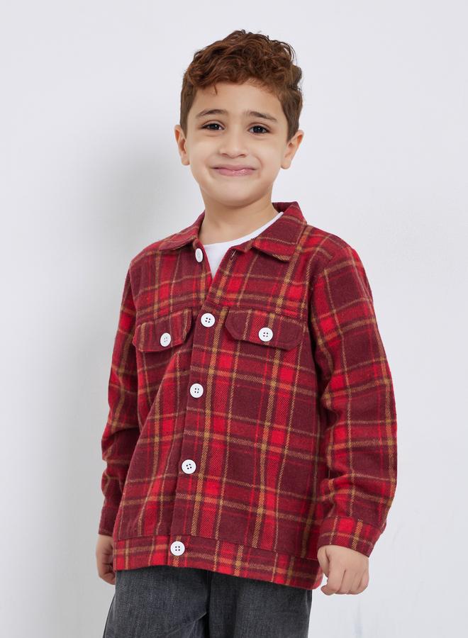 Styli Plaid Flannel Double Pocket Shirt - Image 3