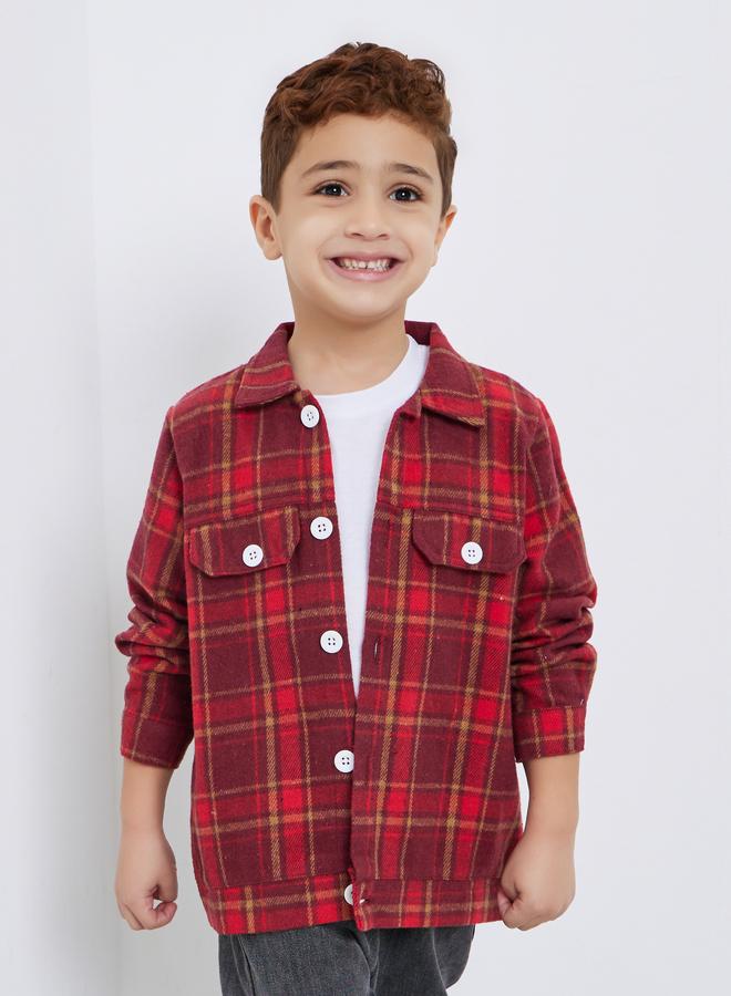 Styli Plaid Flannel Double Pocket Shirt - Image 1