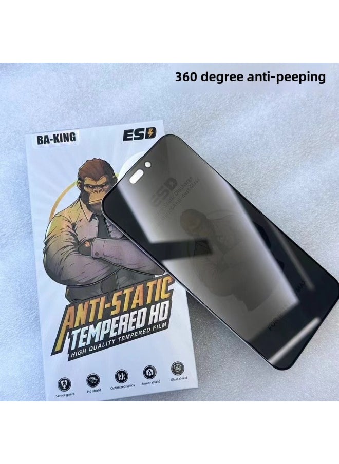 Generic - Bashi Is Suitable For Apple 15promax Tempered Film 14 Integrated Dustproof Anti-static HD/frosted/Peep-proof-Color:In Addition + One Piece In Black Packaging-Size:iPhone12pro Max - Image 1