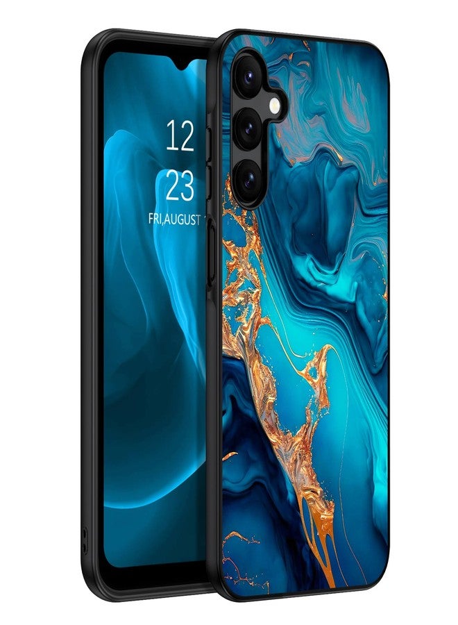 بنتوبين جراب BENTOBEN لهاتف سامسونج جالاكسي A15 5G، تصميم نحيف، يضيء في الظلام، مصنوع من مزيج من البولي كربونات الصلب والبولي يوريثين الحراري المرن، يوفر حماية من السقوط، مناسب للفتيات والنساء والرجال، متوفر باللون الأزرق الرخامي/الذهبي. - Image 1