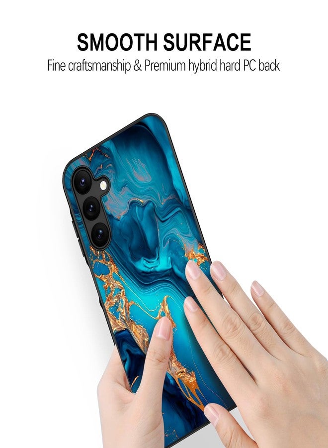 بنتوبين جراب BENTOBEN لهاتف سامسونج جالاكسي A15 5G، تصميم نحيف، يضيء في الظلام، مصنوع من مزيج من البولي كربونات الصلب والبولي يوريثين الحراري المرن، يوفر حماية من السقوط، مناسب للفتيات والنساء والرجال، متوفر باللون الأزرق الرخامي/الذهبي. - Image 5