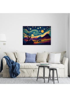Home Gallery The Starry Night on western desert Printed Canvas wall art  - Image 3