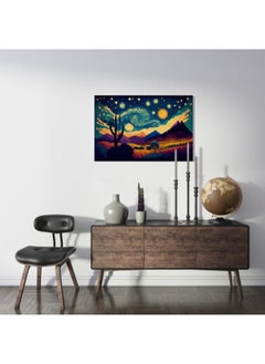 Home Gallery The Starry Night on western desert Printed Canvas wall art  - Image 4