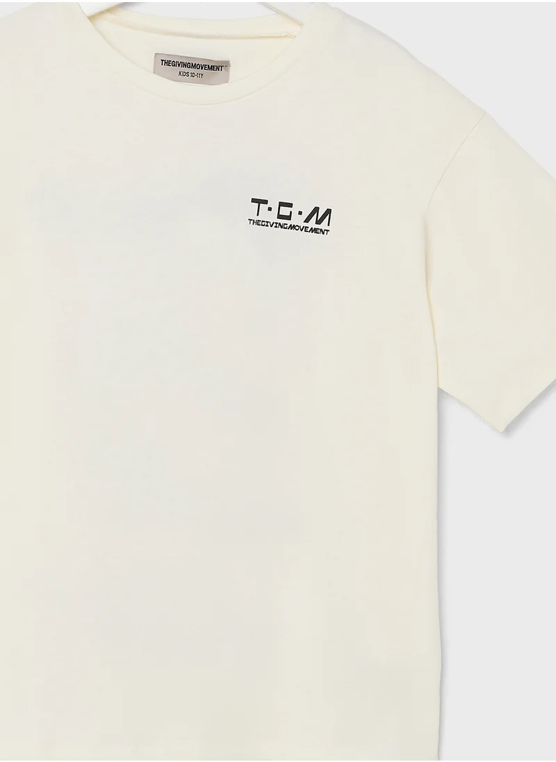 The Giving Movement Kids Oversized Racing Printed T-Shirt