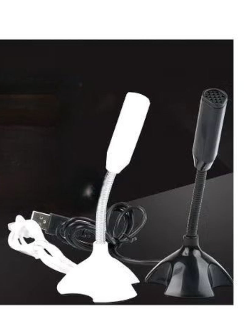 USB Microphone For Computer White Color Ktv Sound Condenser Fan And Very Loud Sound Recording  - Image 1