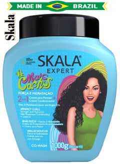 SKALA Brazilian Mais Cachos (2 in 1) Hair Conditioning Treatment Cream  and Styling, Combing for Curly and Wavy Hair, Specifically Designed for Curly Hair Types Powerful Formula Provides Deep Hydration, Nourishment and Control for Stunning Defined Curls 1000g  - Image 1