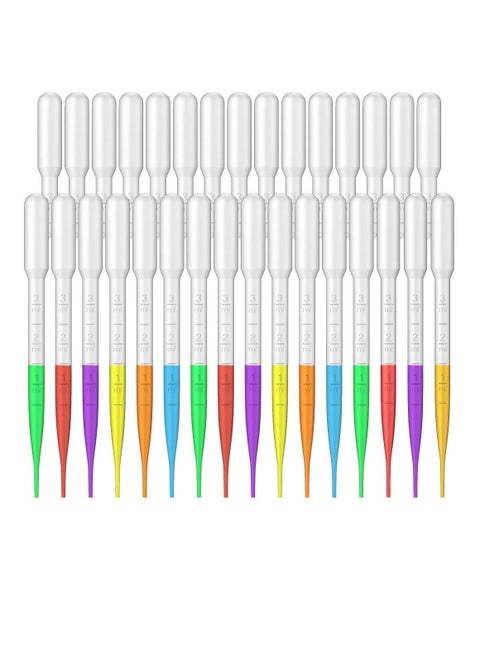 100pcs Plastic Disposable Transfer Pipettes   3ml Plastic Calibrated Graduated Eye Dropper Suitable for Lip Gloss Transfer Essential Oils Science Laboratory Experiment