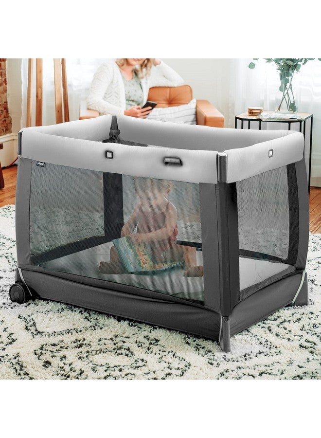 Chicco Chicco Lullaby Playard Sheets - Grey Diamond 2-Pack | Grey/White  - Image 4
