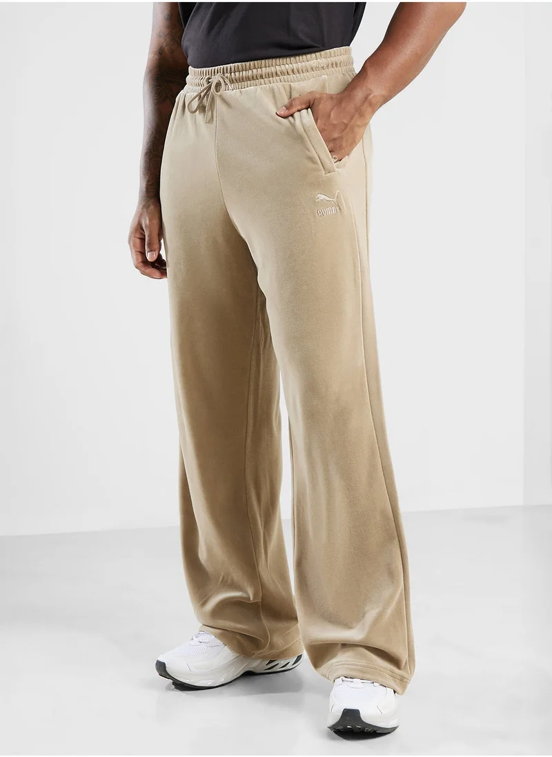 PUMA Oversized Velour Track Pants