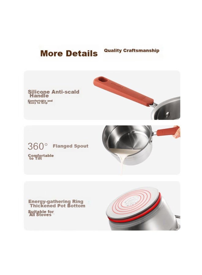 Supor 304 Stainless Steel Soup Pot, 20cm, Deep And Tall, Suitable For Steaming And Cooking, Heat-resistant Handle, With Steaming Plate, Double Bottom, Compatible With All Stove Types - Image 3