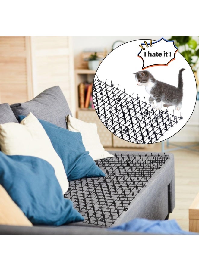 Cat Scat Mat with Spikes, Prickle Strips Network Digging Stopper Indoor Deterrent Mat for Garden Outdoor,2M0.3M (Color : Black) - Image 5