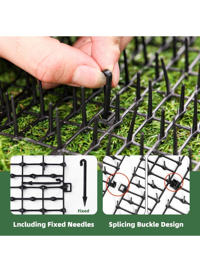 Cat Scat Mat with Spikes, Prickle Strips Network Digging Stopper Indoor Deterrent Mat for Garden Outdoor,2M0.3M (Color : Black) - Image 2