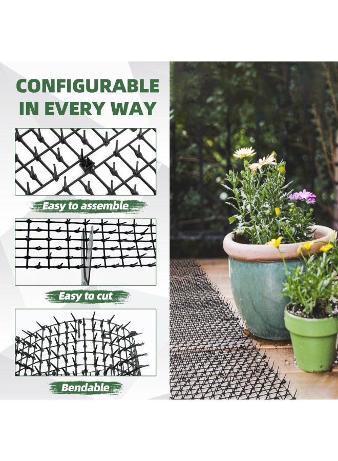 Cat Scat Mat with Spikes, Prickle Strips Network Digging Stopper Indoor Deterrent Mat for Garden Outdoor,2M0.3M (Color : Black) - Image 3