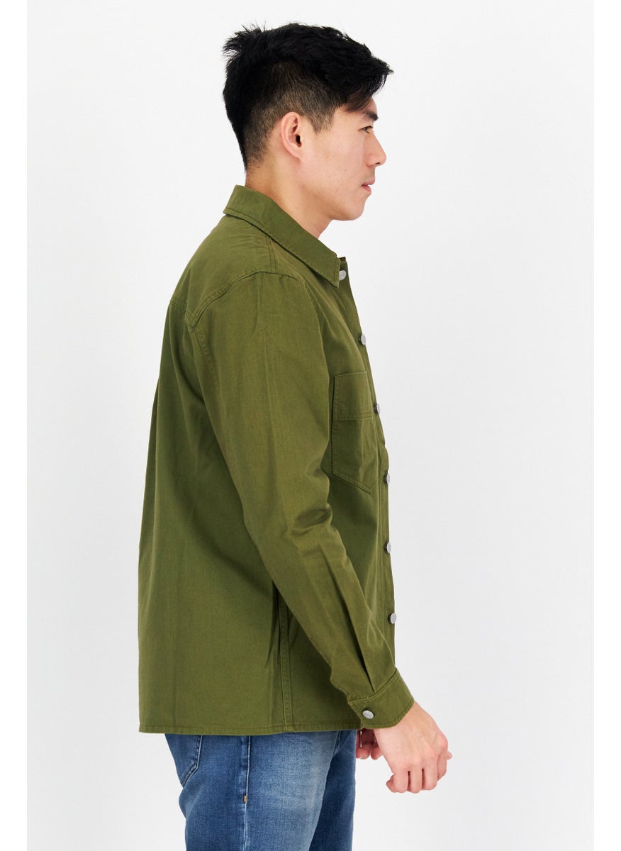 Men Textured Long Sleeve Jacket Shirt, Olive - pzsku/Z3FD435022C7BA68E92FFZ/45/_/1724351218/77892054-14c3-4dcb-b00c-82b2b89471fa