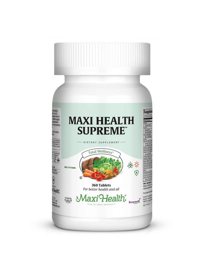 Maxi Health Supreme High Potency Multivitamin & Mineral for Wellness, Immune Boost & Antioxidant Defense, Includes Vitamin A, Vitamin C, Vit D and E, Vitamin B12, B6, Biotin, Selenium, Zinc, Inositol…