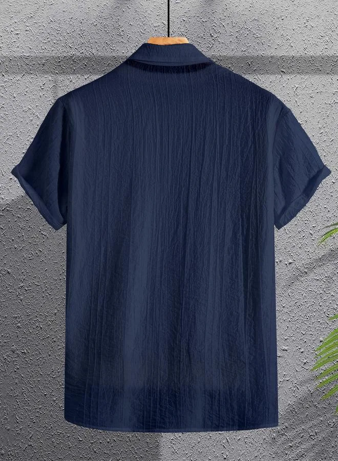 تايك تو Men Plus Size Textured Casual Shirt