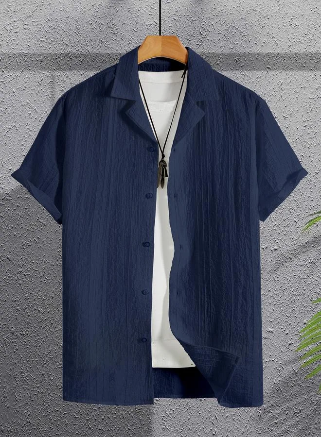 تايك تو Men Plus Size Textured Casual Shirt