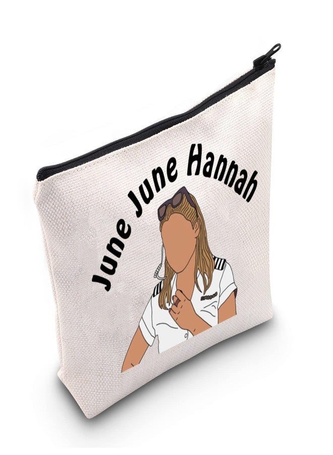 LEVLO Funny Deck Quotes Gifts June June Hannah Makeup Bags Housewives Yachtie Sayings TV Travel Toiletry Bags(June Hannah) - Image 1