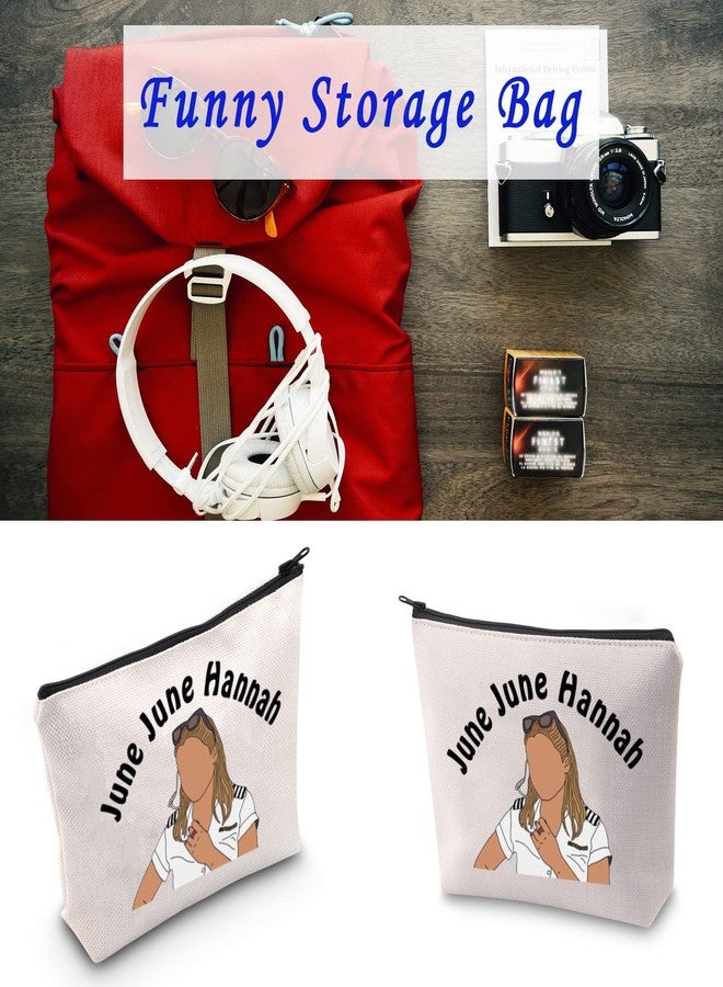 LEVLO Funny Deck Quotes Gifts June June Hannah Makeup Bags Housewives Yachtie Sayings TV Travel Toiletry Bags(June Hannah) - Image 5
