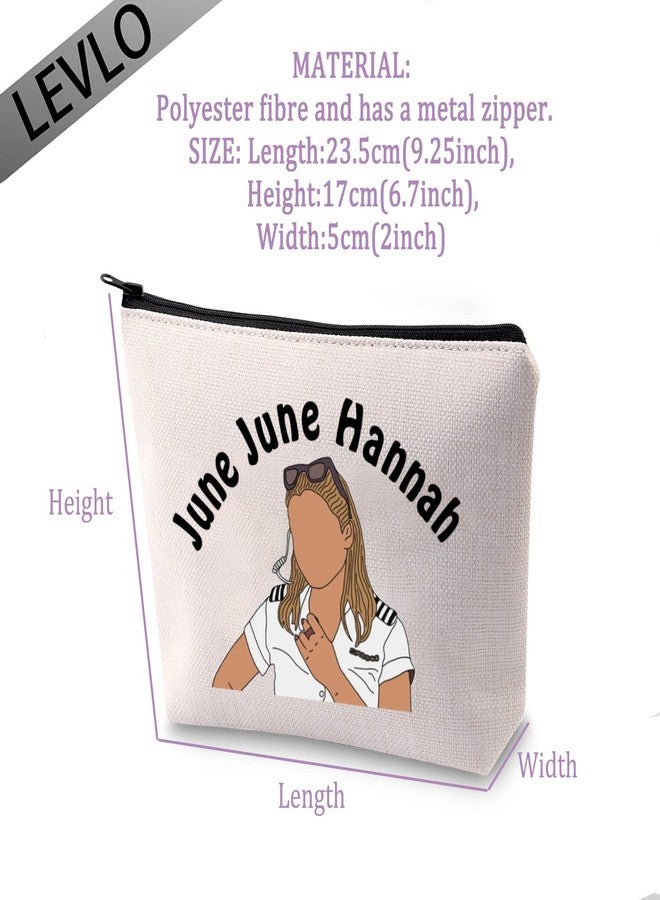 LEVLO Funny Deck Quotes Gifts June June Hannah Makeup Bags Housewives Yachtie Sayings TV Travel Toiletry Bags(June Hannah) - Image 2