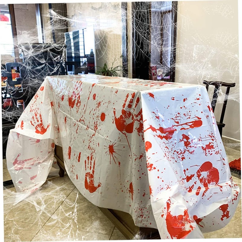 1Set Halloween Tablecloth and Apron Blood Print Design for Spooky Tablecloth Apron for Halloween Dining Table Decoration - Image 2